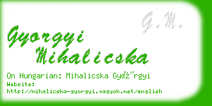 gyorgyi mihalicska business card